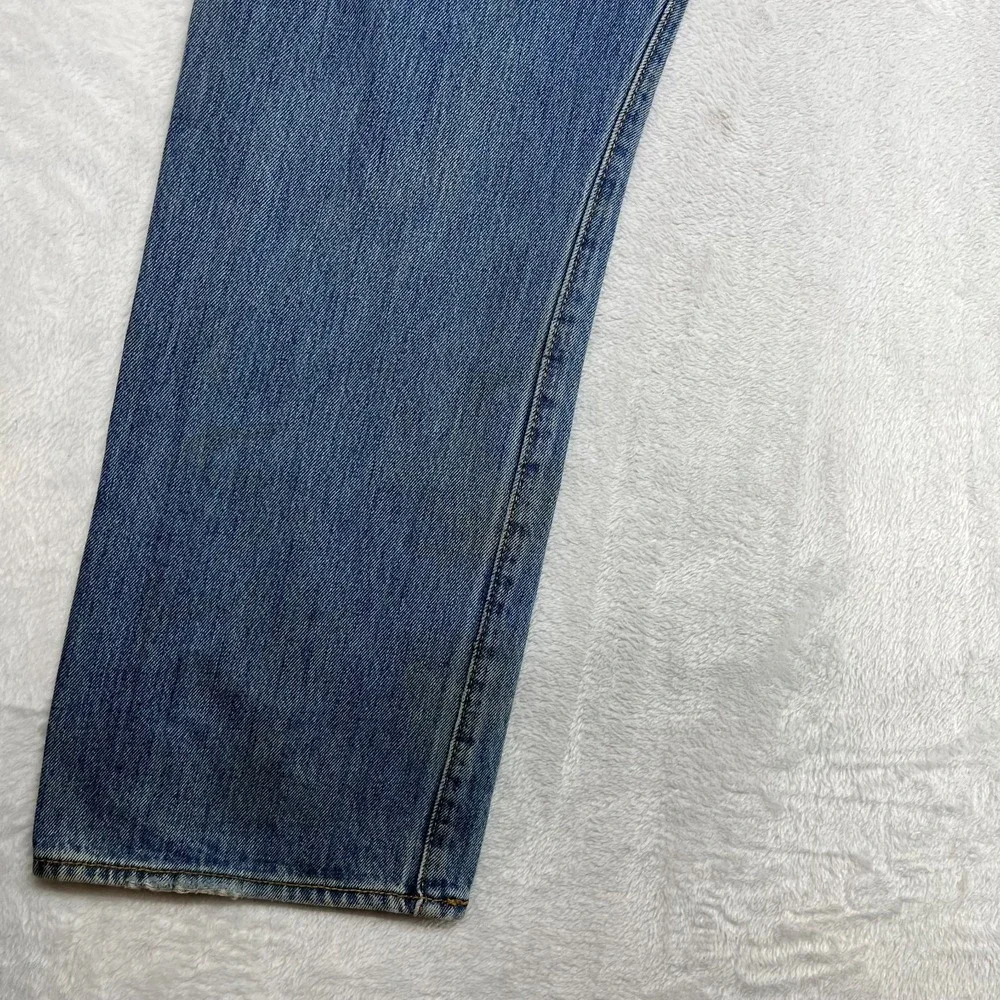 Levi's 501 Jeans Men's Blue Denim Mid Rise Classic‎ Straight Button Fly - 37X29